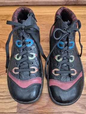Reiker Simona 3 Antistress Sneaker Boot Side Zip Multicolor Leather Wmns 8.5 - 9